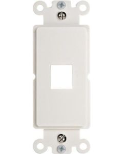 CNE41596 Decora Wall Plate Insert, 1 Keystone Jack, Single Gang, White