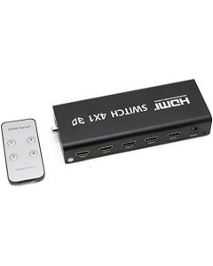 CKITZE BG-204 4 Port 4x1 3D 1080p HDMI Switch with Toslink and Digital Coaxial Audio Output
