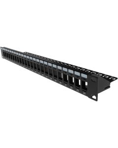Vertical Cable 24 Port Blank Patch Panel - 1U