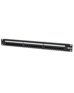 Tripp Lite 24-Port 1U Rackmount Cat6 110 Patch Panel 568B, RJ45 Ethernet(N252-024)