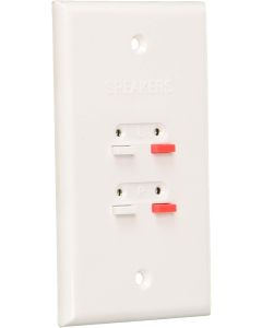 Audiovox Corporation AH300WHR RCA Speaker Wire Wall Plate - White