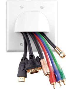 Vanco 120624X Bulk Cable 2-Gang Faceplate