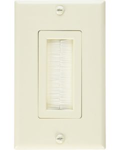 Vanco 120815X Decor Style Brush Bulk Cable Wall Plates, Almond (VAN-120815X)