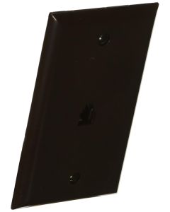Morris 80012 Single RJ11 4 Conductor Phone Jack Wall Plate, Brown